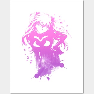 Girl Abstract - Pink Posters and Art